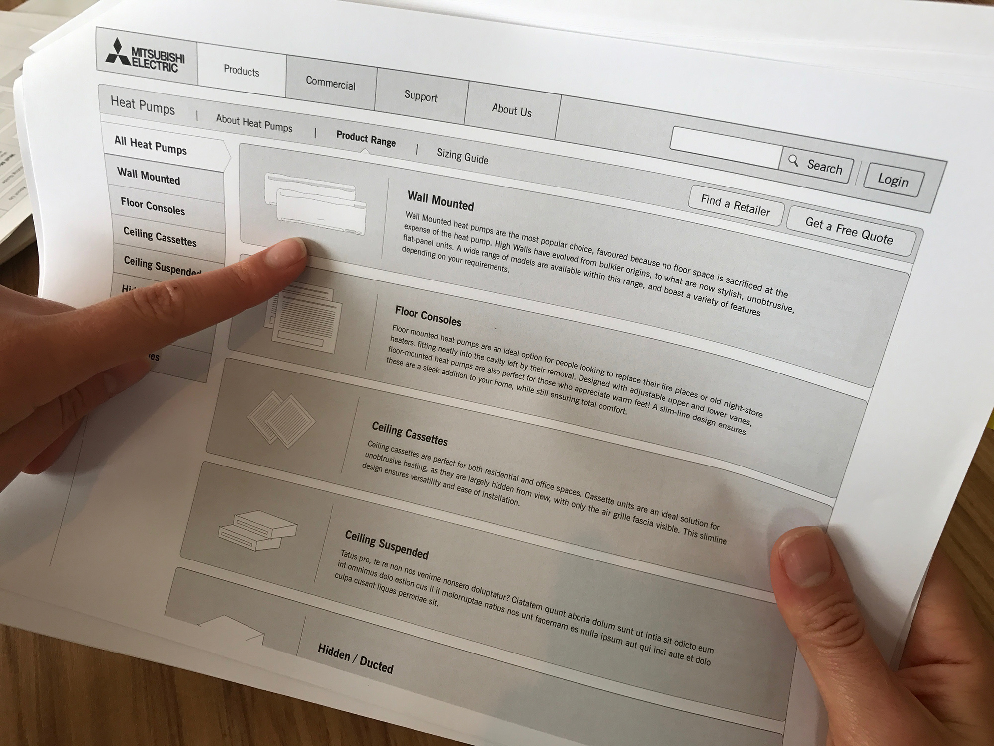 usertesting wireframes